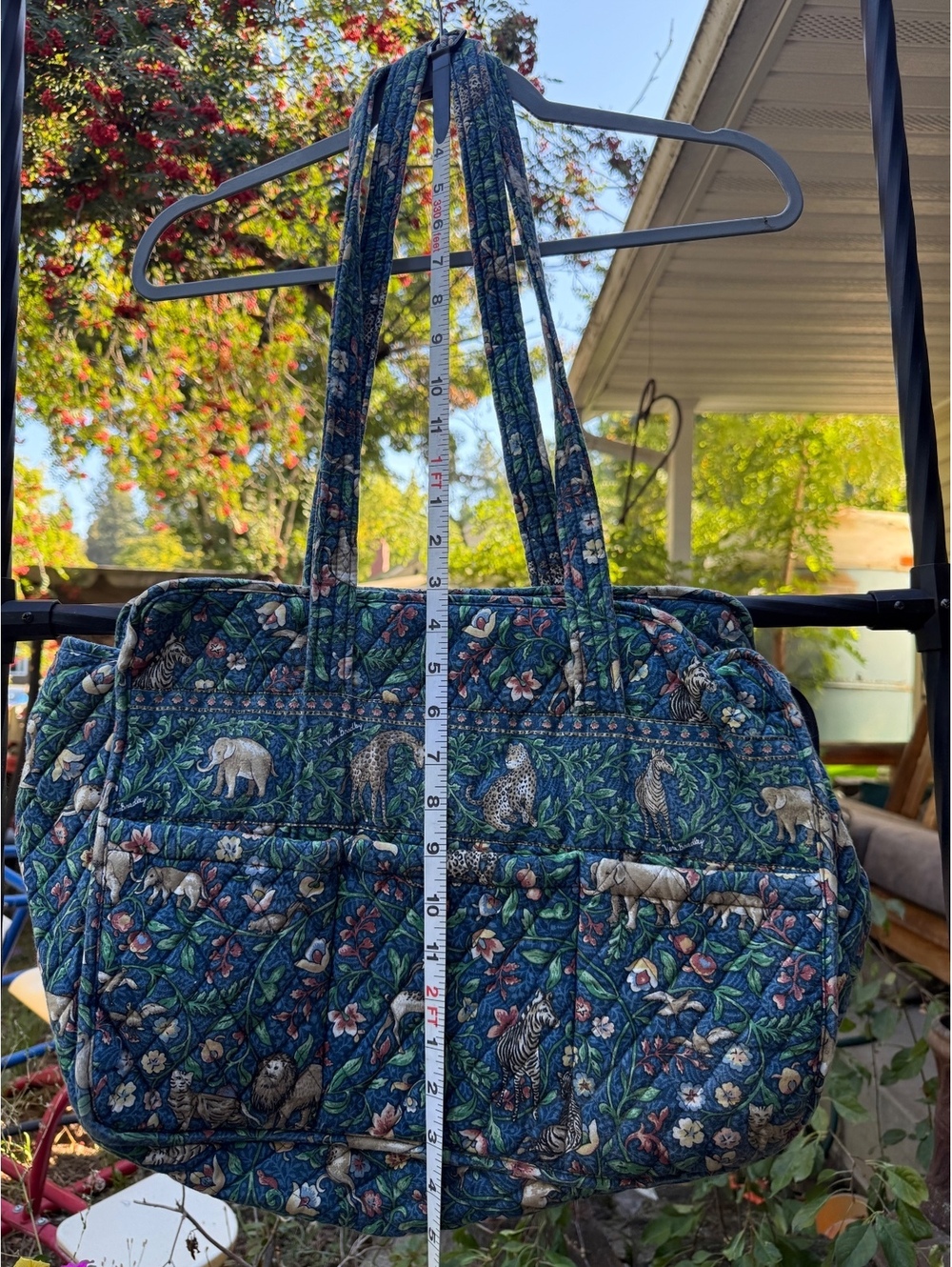 Vera Bradley Quilted Tote Bag with Animal Print